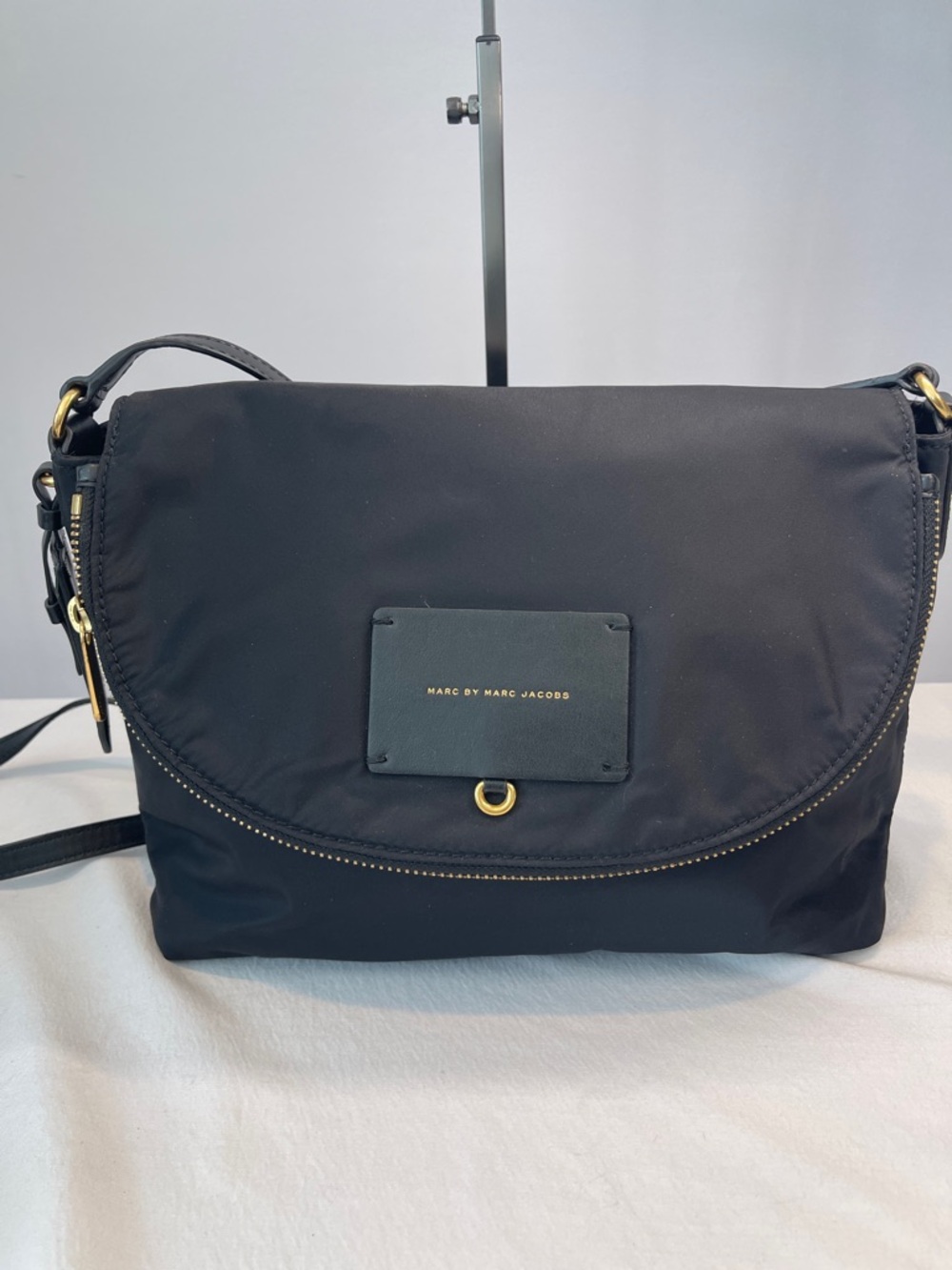 Marc by Marc Jacobs Preppy Legend Natasha Black Nylon Crossbody Messenger Bag